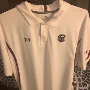 South Carolina Gamecocks Steve Spurrier Signature Polo XL White